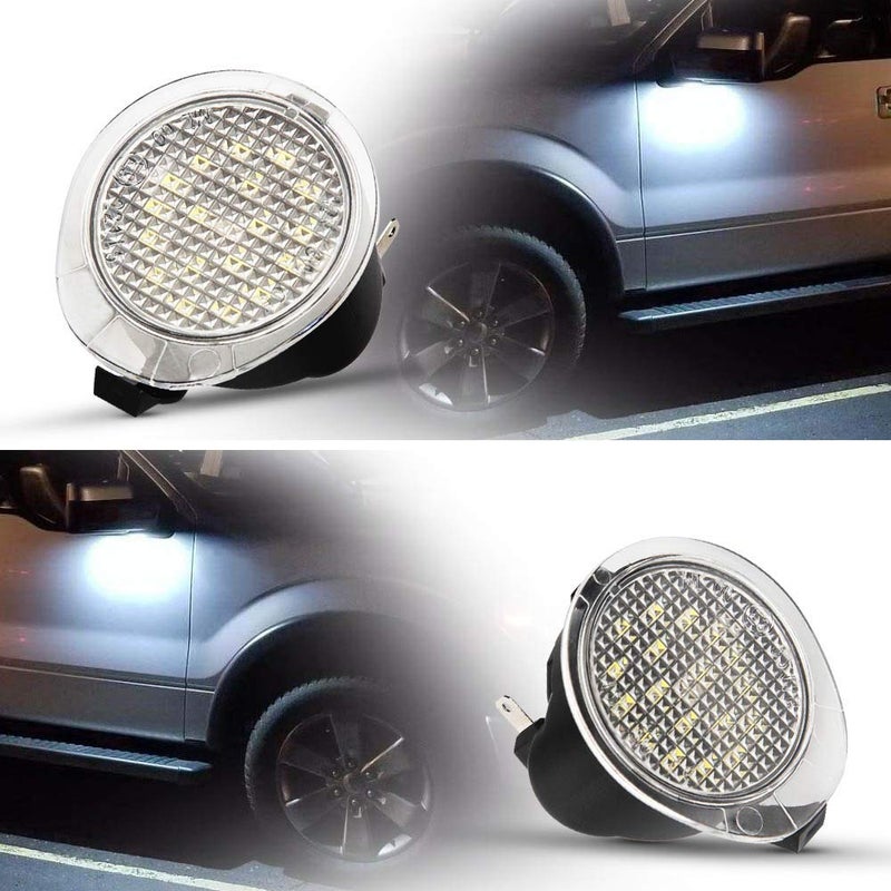 MbuyDIY LED Side Mirror Puddle Lights Lamp Compatible with 2007-2021 Tundra 2008-2022 Sequoia 6000K White, Pack of 2 - Image 3